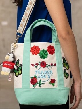 🆕 Trader Joe's Custom Handcrafted Crossbody Mini Tote Bag